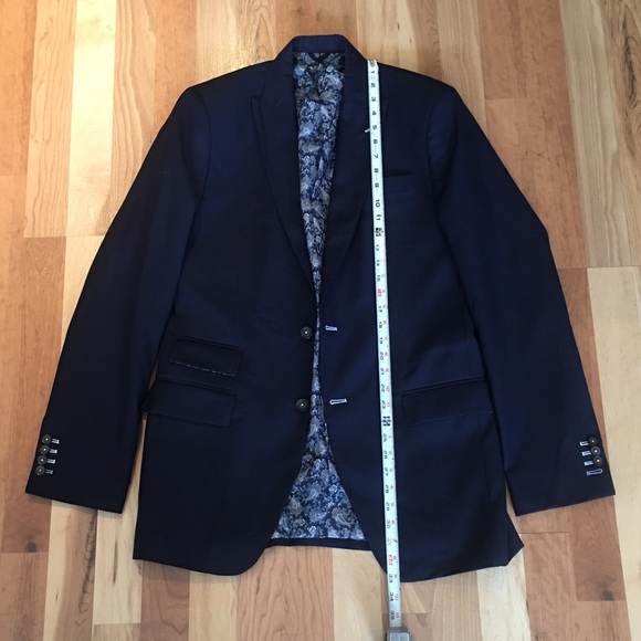 Itailor suit jacket navy 36L NWOT - Picture 3 of 8